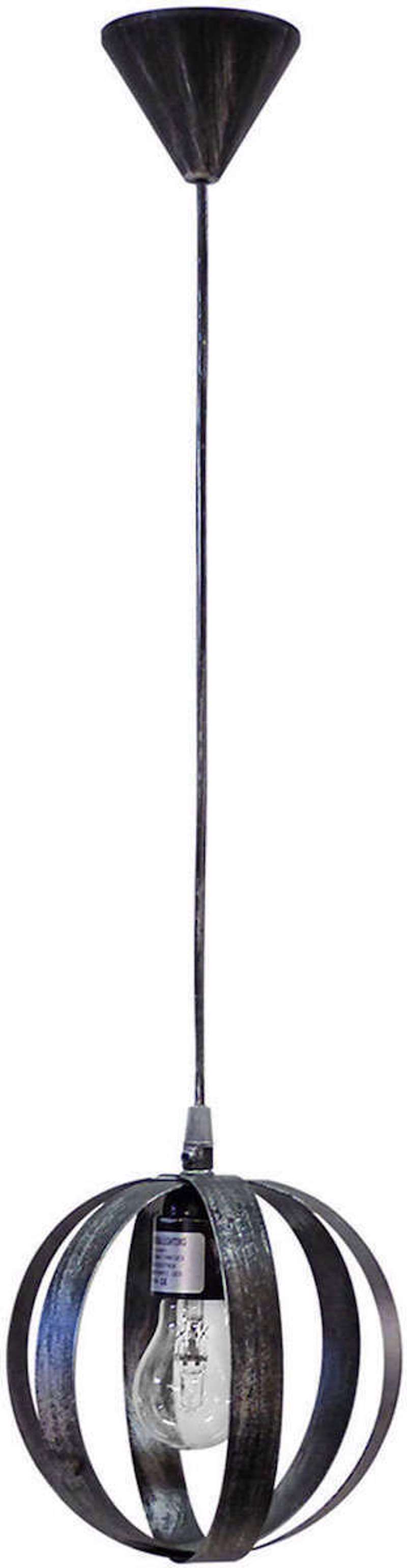 Φωτιστικά agiovlasitishome - ΣΗΜΑΝΤΙΚΟ: Σε περίπτωση διαφοράς τιμής από το κατάστημα ισχύει παντα και μόνο η τιμή του καταστήματος Heronia Φωτιστικό Οροφής Μέταλλο LAMA/18 PENDEL Ασημί E