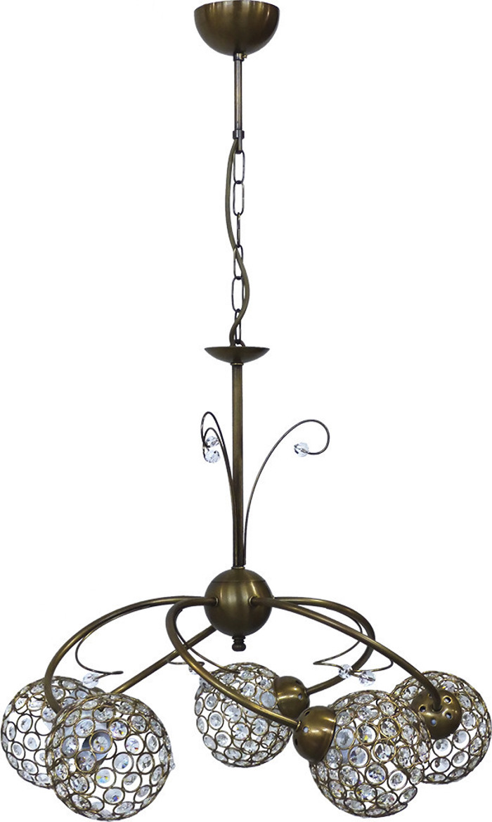 Heronia 5Foto Fotistiko Orofis Metallo/Krustallo CHRIS Bronze E27 60X90cm 01-0265