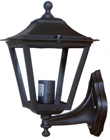 Heronia Απλίκα Τοίχου Εξωτερικού Χώρου Πλαστικό/Γυαλί LP-352AN Μαύρο Ε27 18Χ22Χ38cm 07-1054