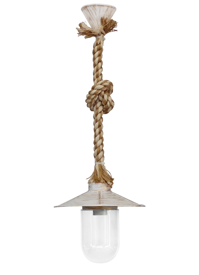 Heronia SLP-651K ROPE MIX-WH-BR Kremasto Fotistiko Orofis me efe Patinas Monofoto E27 F24.5x77cm 11-0276