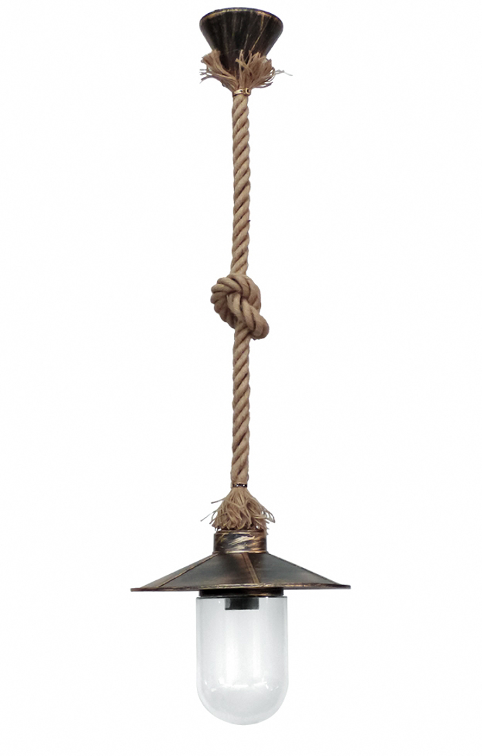 Heronia SLP-651K ROPE UT-BR Kremasto Fotistiko Orofis Monofoto E27 Plastiko Bronze F24.5x77cm 11-0275