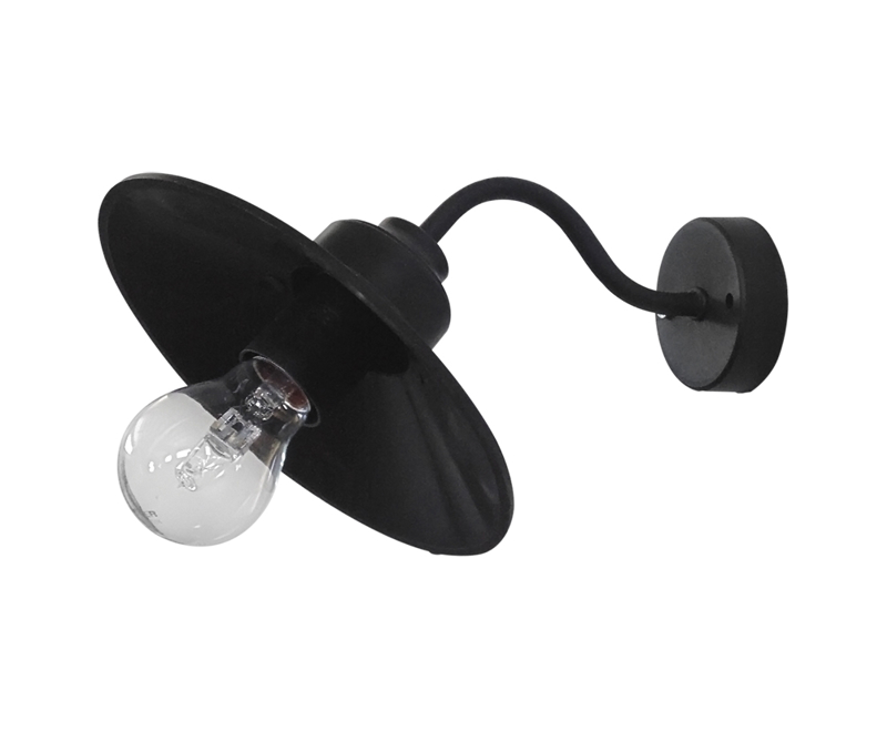 Φωτιστικά agiovlasitishome - ΣΗΜΑΝΤΙΚΟ: Σε περίπτωση διαφοράς τιμής από το κατάστημα ισχύει παντα και μόνο η τιμή του καταστήματος Heronia Απλίκα Τοίχου Μεταλλική/Πλαστική Μαύρη E27 18X2