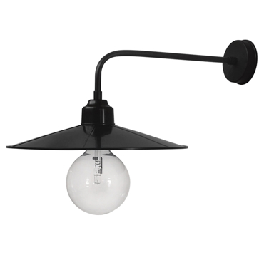 Heronia Απλίκα Τοίχου Μεταλλική/Πλαστική Μαύρη E27 18,5X51EK AS-181AP 31-0977