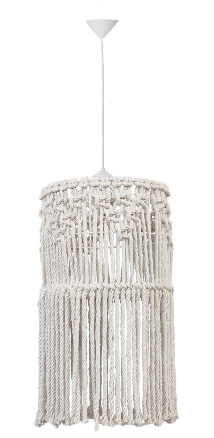 Heronia Xeiropoiito Fotistiko Orofis Bambaki/Sxoini MACRAME MAC-01 Ekrou E27 30X100cm 31-1060