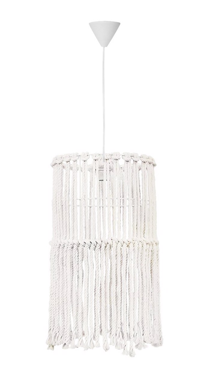 Heronia Xeiropoiito Fotistiko Orofis Bambaki/Sxoini MACRAME MAC-03 Ekrou E27 30X100cm 31-1066