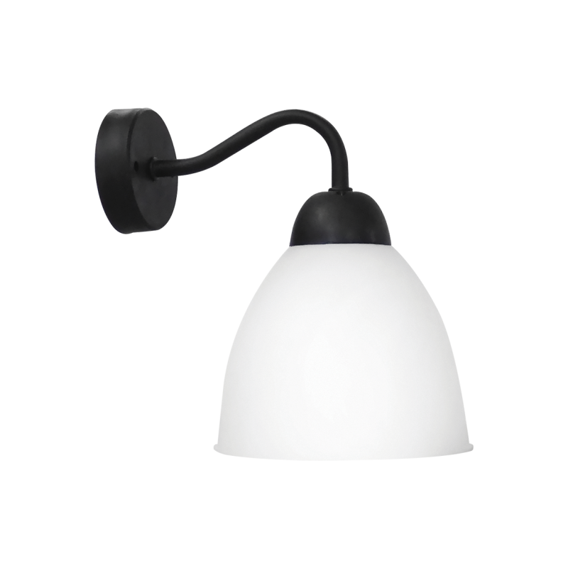 Heronia Απλίκα Τοίχου AS-25AP OVO Μονόφωτη Πλαστική/Μετ