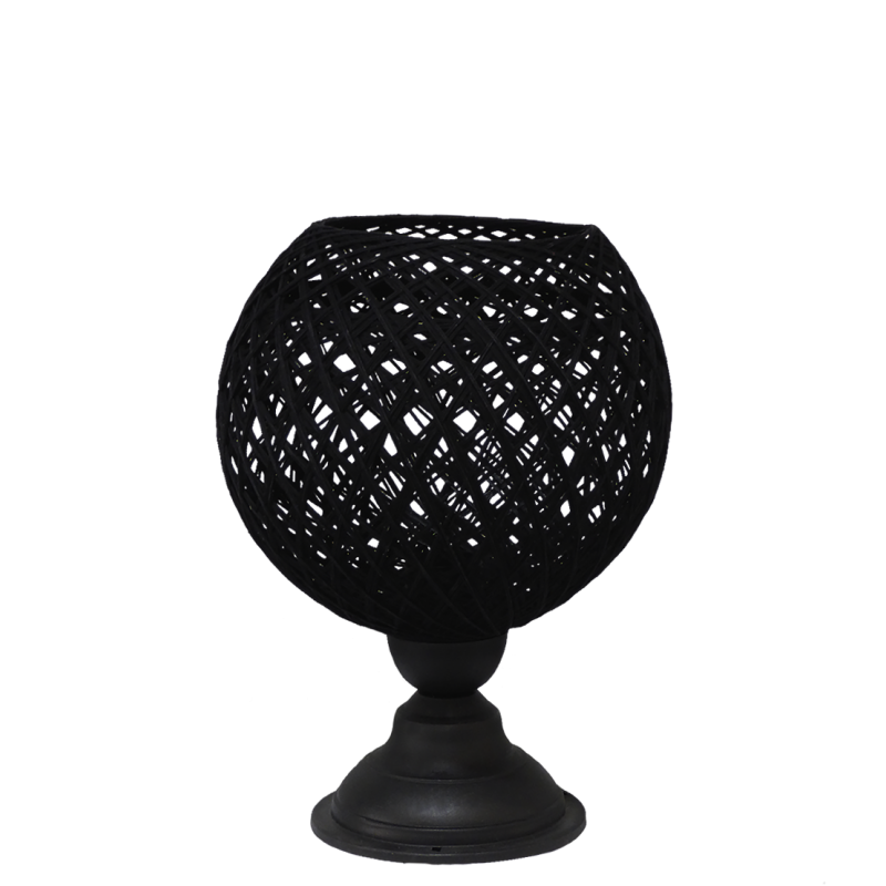 Διακοσμητικά Επιτραπέζια agiovlasitishome - ΣΗΜΑΝΤΙΚΟ: Σε περίπτωση διαφοράς τιμής από το κατάστημα ισχύει παντα και μόνο η τιμή του καταστήματος Heronia Πορτατίφ SILK-01/PR Μονόφωτο Πλαστικό/Σχοινί Μα