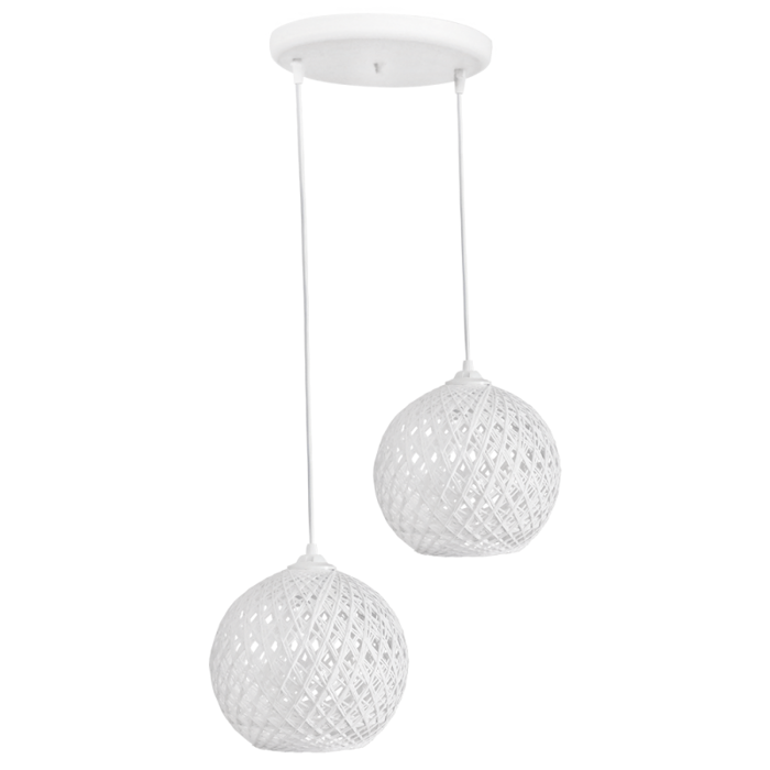 Heronia Kremasto Fotistiko Orofis SILK/2L PENDEL 2foto Metalliko/Sxoini Lefko F45x100cm E27 31-1233