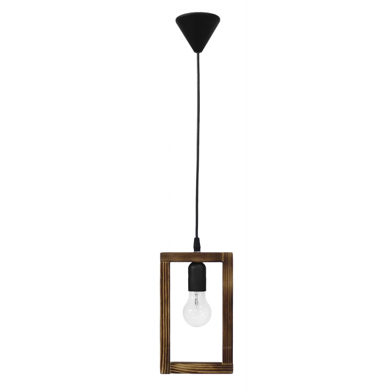 Heronia Lighting - ΣΗΜΑΝΤΙΚΟ: Σε περίπτωση διαφοράς τιμής από το κατάστημα ισχύει παντα και μόνο η τιμή του καταστήματος Heronia Κρεμαστό Φωτιστικό Οροφής SAM/01 Μονόφωτο Ξύλιν