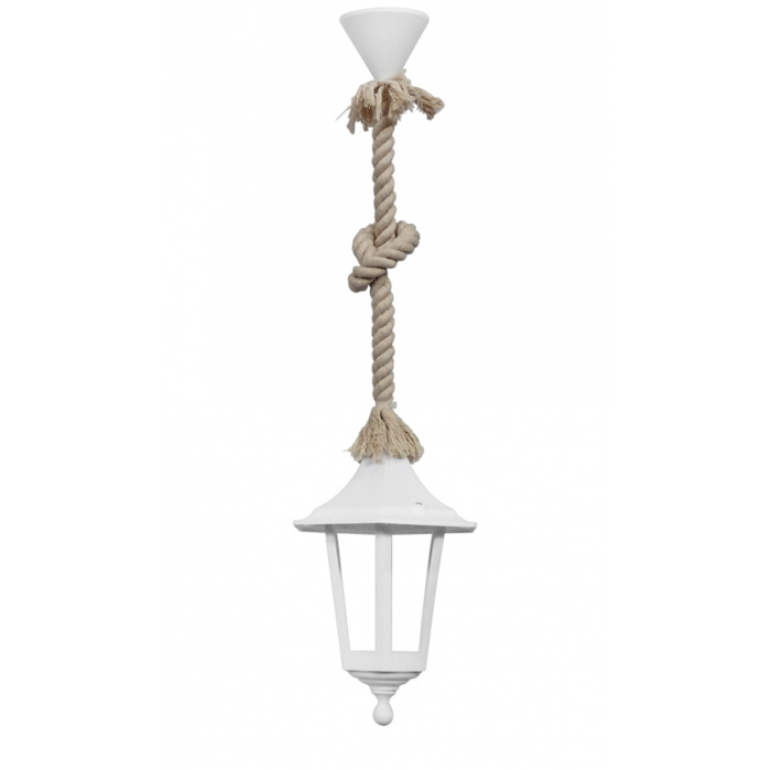 Heronia Kremasto Fotistiko Orofis LP-400K Monofoto Plastiko/Sxoini Lefko E27 F20.5x75cm 31-1293