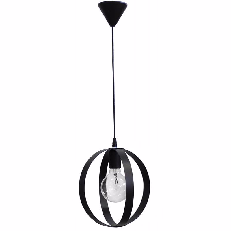 Heronia Φωτιστικό Οροφής Μέταλλο LAMA/25 PENDEL Μαύρο E27 24Χ85cm 34-0068