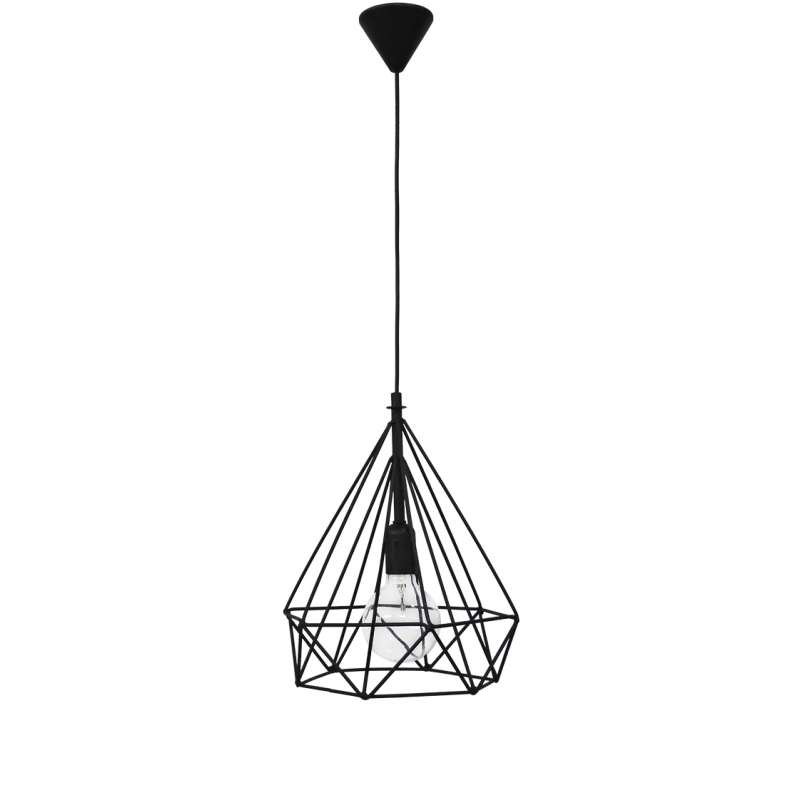 Heronia Κρεμαστό Φωτιστικό Οροφής DM-02 Μονόφωτο Μεταλλ