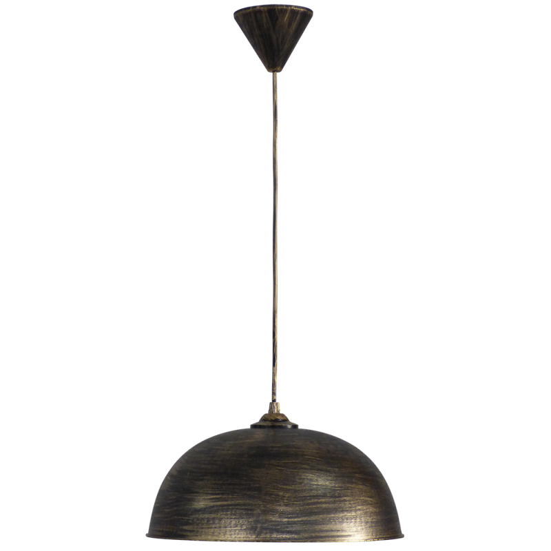 Heronia Κρεμαστό Φωτιστικό Οροφής SFERA/30 Μονόφωτο Πλαστικό Μπρονζέ Φ30cm Ε27 35-0017