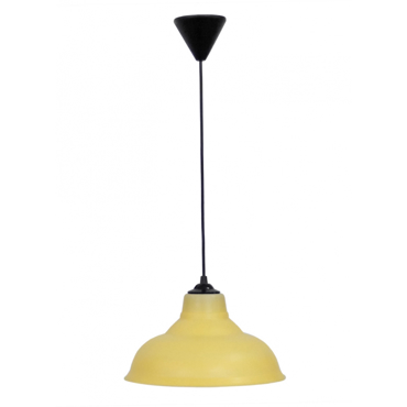 Heronia Κρεμαστό Φωτιστικό Οροφής PUBLIC/28 1/L Μονόφωτο Πλαστικό Μελί/Μαύρο Ε27 Φ28.5x80cm 35-0054