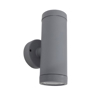 Heronia Aplika Toixou/Spot Exoterikou Xorou Plastiko C-02 UP-DOWN Ggri 2XGU10 LED F6X9X16cm 15-0038