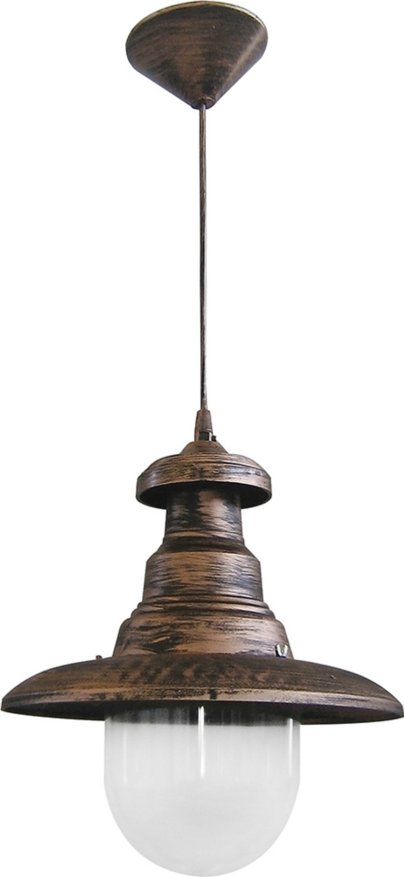 Heronia Φωτιστικό Οροφής Πλαστικό/Γυαλί FLP-100K Χαλκός