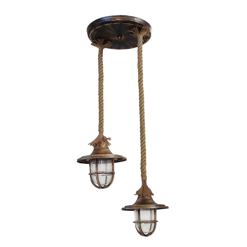 Heronia Lighting - ΣΗΜΑΝΤΙΚΟ: Σε περίπτωση διαφοράς τιμής από το κατάστημα ισχύει παντα και μόνο η τιμή του καταστήματος Heronia Ε/27Κ ROPE RING UT-BRΟΝΖΕ Κρεμαστό Φωτιστικό Ορ
