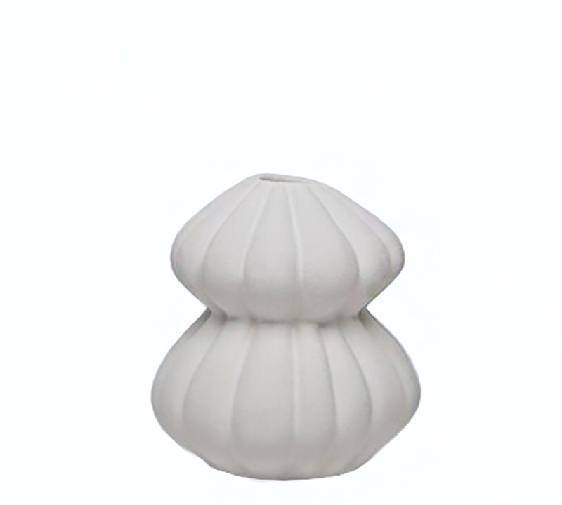 Zaros Κεραμικό Βάζο ''Lotus'' Λευκό Φ15.3x16.7cm CT452