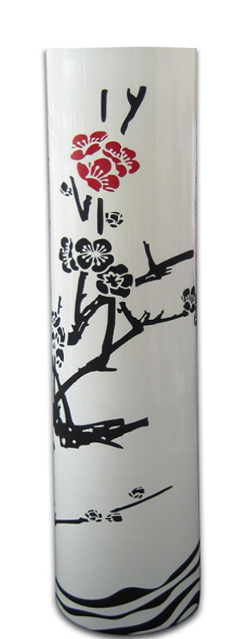 Zaros Επιδαπέδιο Βάζο Οπαλίνα με Ζωγραφιά 'Cherry Blossom' 25Χ120cm EL100