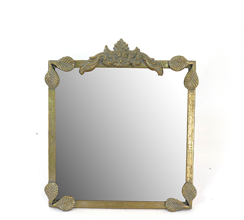 Zaros Vintage Επιτραπέζιος Καθρέπτης Αντίκες Χρυσό 31.5X35εκ ID246
