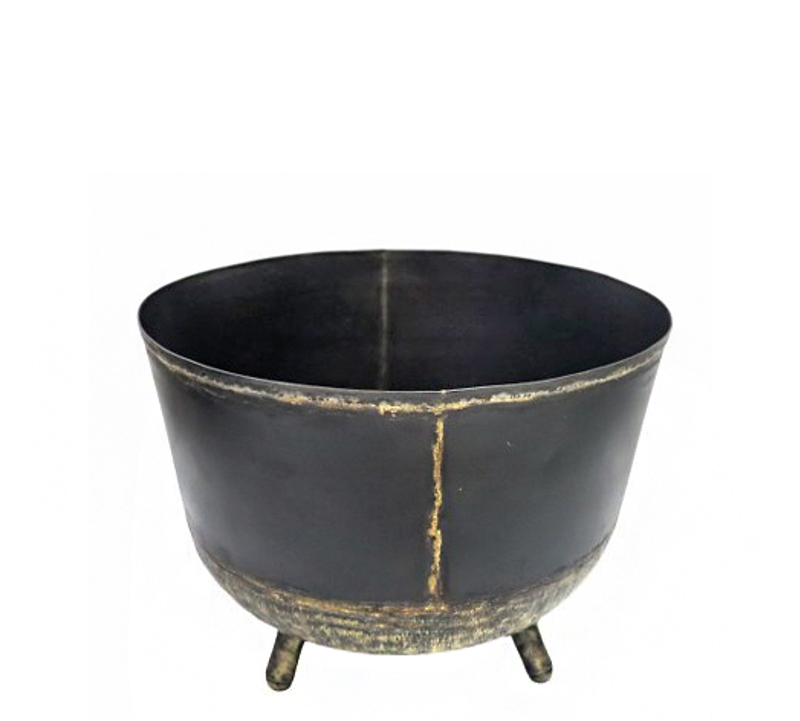 Διακοσμητικά και αξεσουαρ κουζίνας agiovlasitishome - ΣΗΜΑΝΤΙΚΟ: Σε περίπτωση διαφοράς τιμής από το κατάστημα ισχύει παντα και μόνο η τιμή του καταστήματος Zaros Φρουτιέρα Μεταλλική Vintage Μαύρη με 3 Πόδια Φ31x