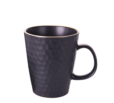 ZAROS Κούπα Stoneware ανθρακί 425ml με σφυρήλατο φινίρισμα KZ173