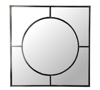 Zaros Kathreptis Toixou Art Deco me Metalliko Mavro Plaisio 77x77x3cm XET-5710