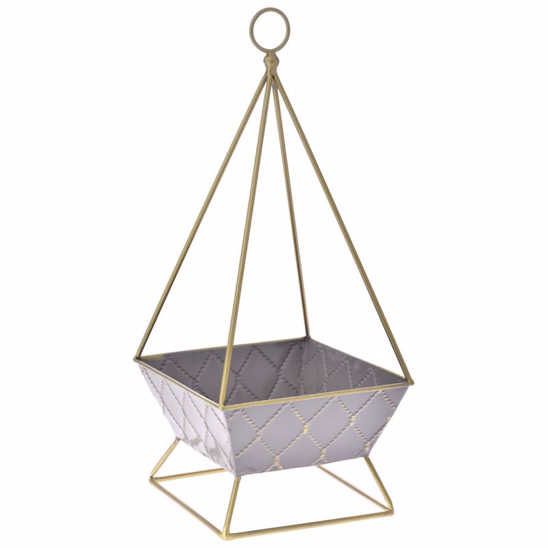 ILIADIS ΚΑΣΠΩ ΠΥΡΑΜΙΔΑ ΜΕΤΑΛΛΙΚΟ ΓΚΡΙ 23X23X57 65722