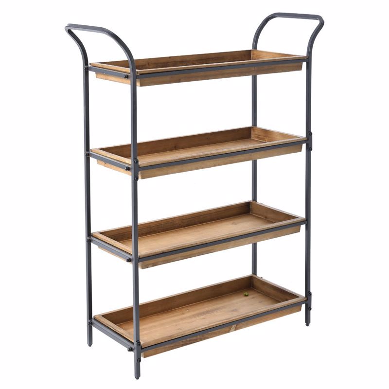 Iliadis Ραφιέρα Ξύλινη/Μεταλλική 100Χ36Χ128 72764