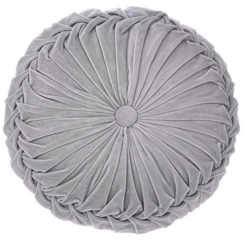 Μαξιλάρια διακοσμητικά agiovlasitishome - ΣΗΜΑΝΤΙΚΟ: Σε περίπτωση διαφοράς τιμής από το κατάστημα ισχύει παντα και μόνο η τιμή του καταστήματος Iliadis Μαξιλάρι Στρογγυλό Βελούδο Γκρι Φ45 72997