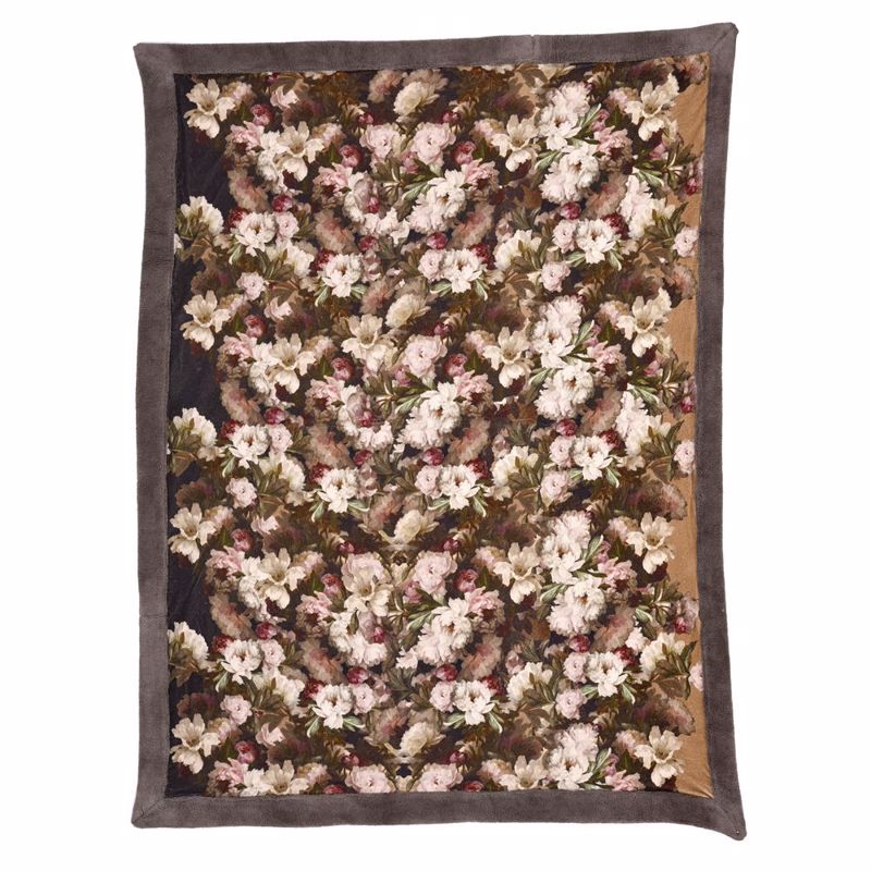 Iliadis Βελούδινο Ριχτάρι 145Χ180cm Λουλούδια Βαμβακερό με Γούνα 75355