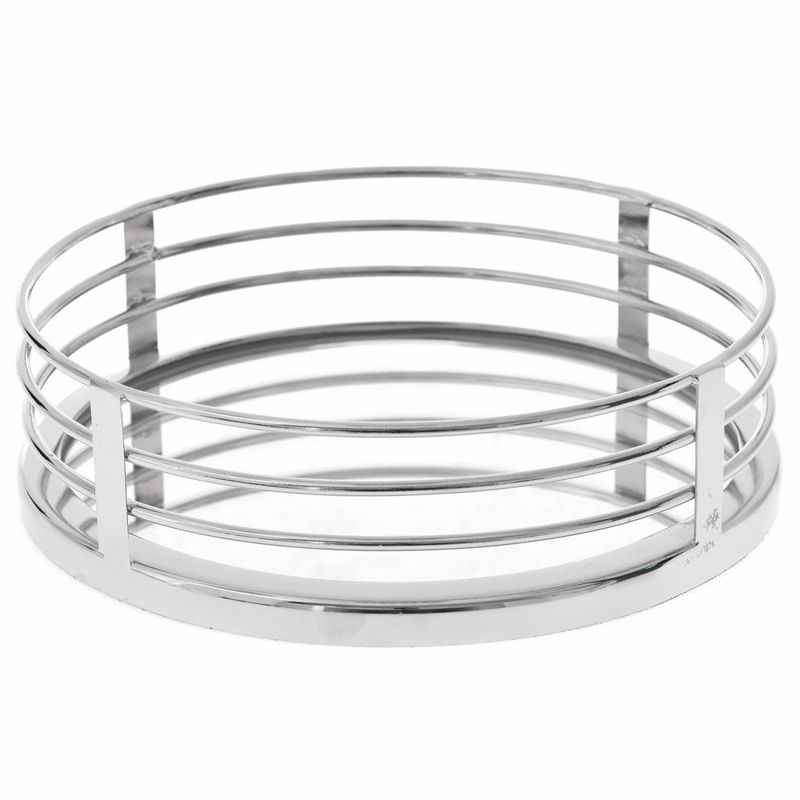 Iliadis Διακοσμητικός Δίσκος Μεταλλικός Ασημί με Καθρέπ