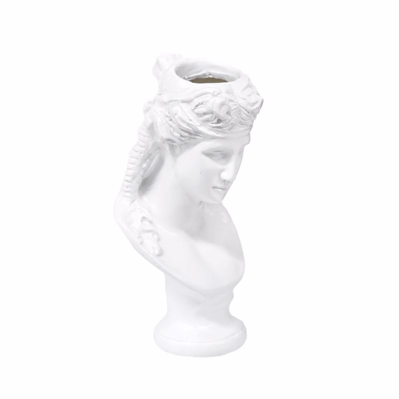 Γλάστρες - Ζαρντινιέρες agiovlasitishome - ΣΗΜΑΝΤΙΚΟ: Σε περίπτωση διαφοράς τιμής από το κατάστημα ισχύει παντα και μόνο η τιμή του καταστήματος Iliadis Λευκό Resin Κασπό Φ9Χ17cm Γυναικεία Αρχαιοελλην