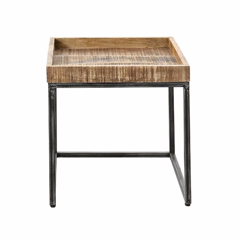 Έπιπλα σαλονιού agiovlasitishome - ΣΗΜΑΝΤΙΚΟ: Σε περίπτωση διαφοράς τιμής από το κατάστημα ισχύει παντα και μόνο η τιμή του καταστήματος ILIADIS Τραπεζάκι από μασίφ ξύλο με μεταλλική βάση 47x4