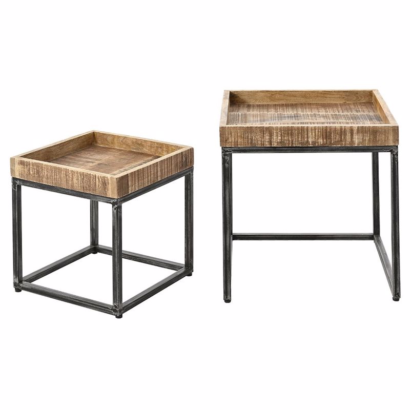 Iliadis - ΣΗΜΑΝΤΙΚΟ: Σε περίπτωση διαφοράς τιμής από το κατάστημα ισχύει παντα και μόνο η τιμή του καταστήματος ILIADIS ΣΕΤ 2 ΤΕΜΑΧΙΩΝ ΣΙΔΕΡΕΝΙΟ/ΞΥΛΙΝΟ ΤΡΑΠΕΖΑΚΙ 47x47