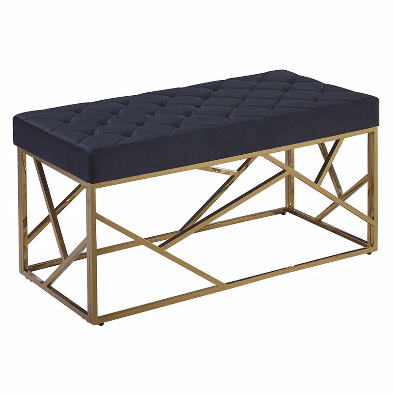 Iliadis Σκαμπό Διθέσιο Ανοξείδωτο Ατσάλι/Βελούδινο Χρυσ