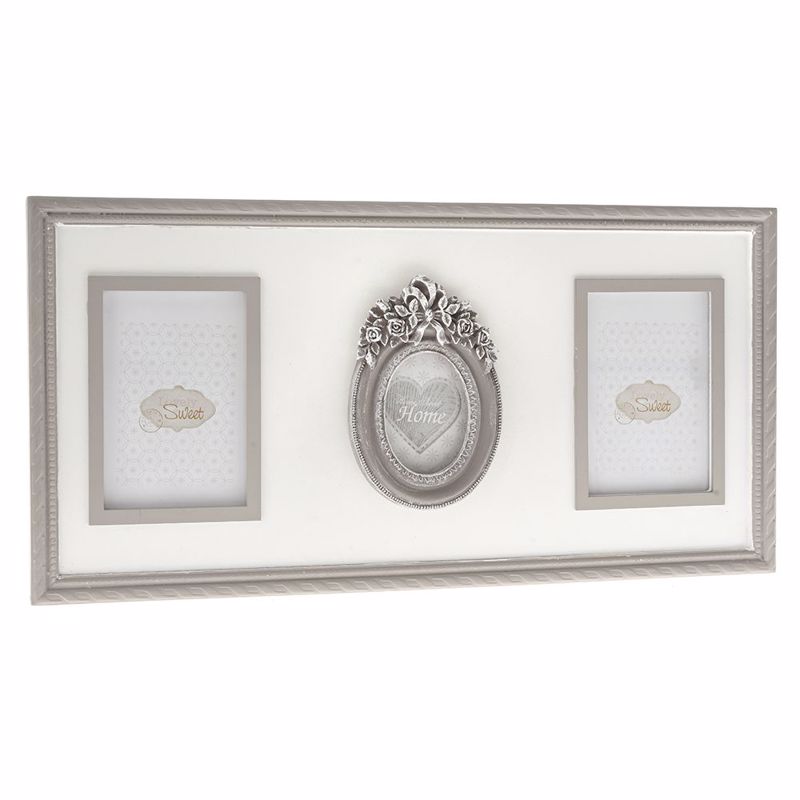 ILIADIS ΞΥΛΙΝΗ ΠΟΛΥΚΟΡΝΙΖΑ ΓΚΡΙ/ΛΕΥΚΗ 3 ΘΕΣΕΩΝ 44Χ22cm 