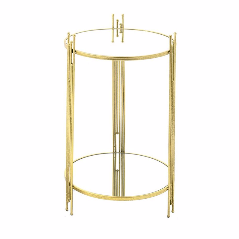 Έπιπλα σαλονιού agiovlasitishome - ΣΗΜΑΝΤΙΚΟ: Σε περίπτωση διαφοράς τιμής από το κατάστημα ισχύει παντα και μόνο η τιμή του καταστήματος Μεταλλικό Τραπέζι με Επιφάνεια Καθρέπτη Φ41x67cm (Μέγεθ