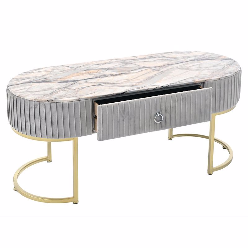 Έπιπλα σαλονιού agiovlasitishome - ΣΗΜΑΝΤΙΚΟ: Σε περίπτωση διαφοράς τιμής από το κατάστημα ισχύει παντα και μόνο η τιμή του καταστήματος Iliadis Τραπέζι Μεταλλικό με Συρτάρι 100Χ40Χ47 με Χρυσά