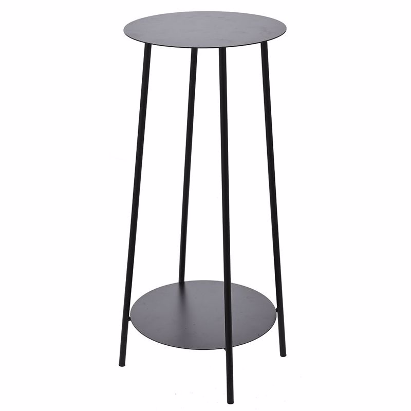 Iliadis - ΣΗΜΑΝΤΙΚΟ: Σε περίπτωση διαφοράς τιμής από το κατάστημα ισχύει παντα και μόνο η τιμή του καταστήματος Iliadis Μαύρη Μεταλλική Ανθοστήλη με Δύο Επίπεδα Φ30x70