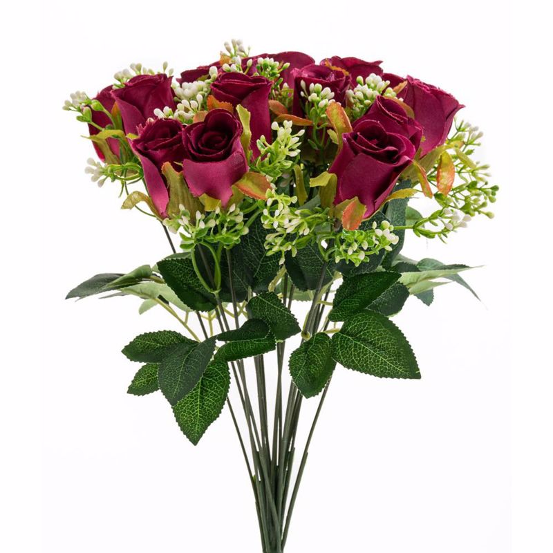 Γλάστρες - Ζαρντινιέρες agiovlasitishome - ΣΗΜΑΝΤΙΚΟ: Σε περίπτωση διαφοράς τιμής από το κατάστημα ισχύει παντα και μόνο η τιμή του καταστήματος Iliadis Μπουκέτο με 18 Φούξια Τριαντάφυλλα 40cm 82047