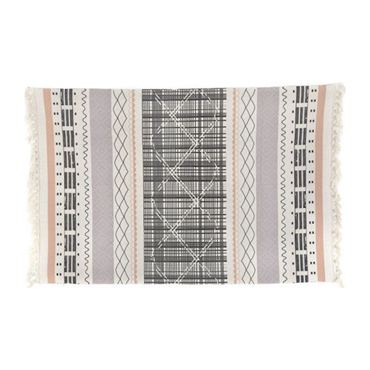 Iliadis Βαμβακερό Χαλί Κρεμ με Γκρι Και Πράσινα Σχέδια 120Χ180εκ 74167