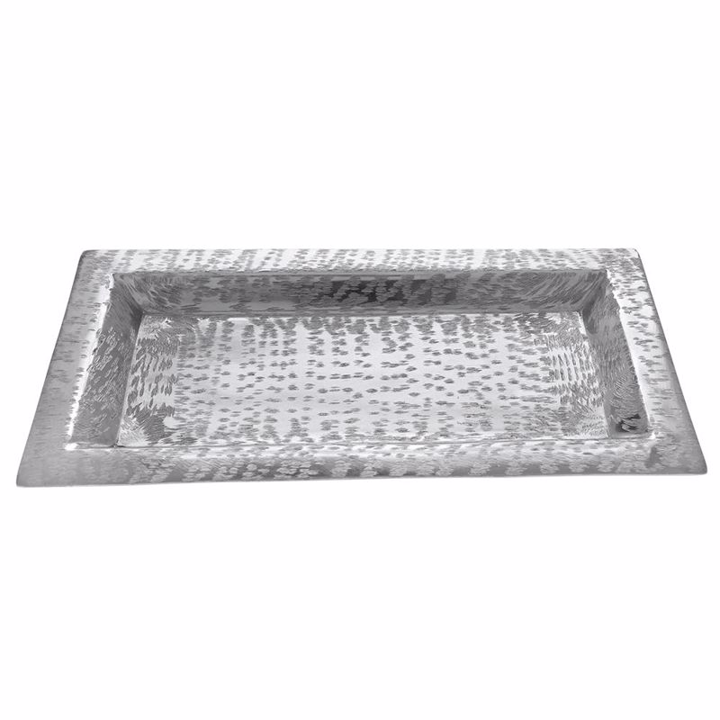 Διακοσμητικά Επιτραπέζια agiovlasitishome - ΣΗΜΑΝΤΙΚΟ: Σε περίπτωση διαφοράς τιμής από το κατάστημα ισχύει παντα και μόνο η τιμή του καταστήματος Iliadis Ασημί Παραλληλόγραμμος Μεταλλικός Δίσκος 32x17x