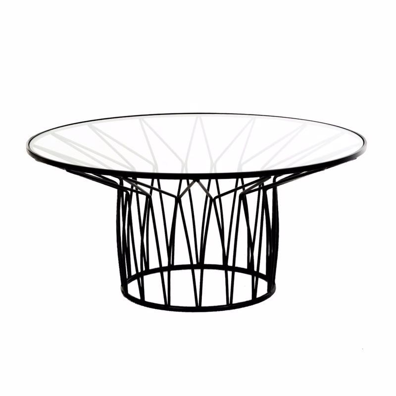 Iliadis - ΣΗΜΑΝΤΙΚΟ: Σε περίπτωση διαφοράς τιμής από το κατάστημα ισχύει παντα και μόνο η τιμή του καταστήματος Iliadis Μαύρο Μεταλλικό Τραπέζι με Γυάλινη Επιφάνεια Φ8