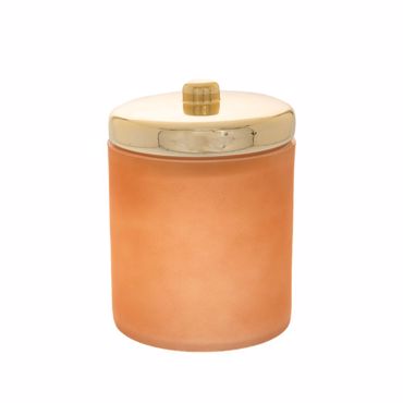 Iliadis Γυάλα Πορτοκαλί Ματ με Χρυσό Καπάκι Φ20x26cm 84971