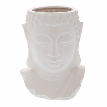 Iliadis Πήλινο Λευκό Κασπώ Κεφάλι Βούδα 21x16.5x25.5cm 85082