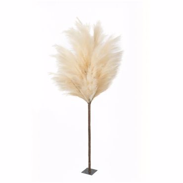 Iliadis Κρεμ Δέντρο με Κλαδιά Pampas 210cm με Μεταλλική Βάση 85100