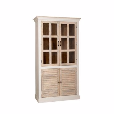 Iliadis Ραφιέρα Ξύλινη Διπλή με Γυαλί 105x45x200cm 85265