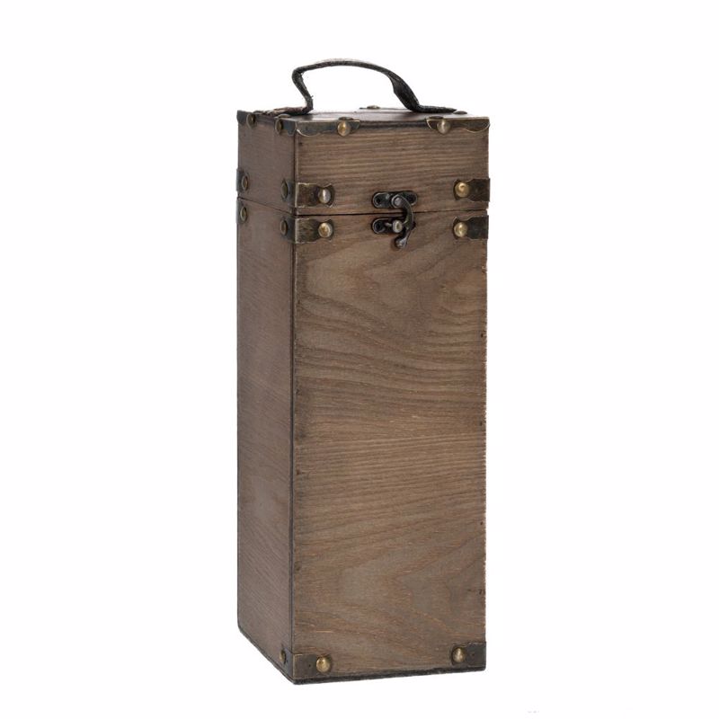 Iliadis Μονή Μπουκαλοθήκη Ξύλινη Καφέ Όρθια 12x11x33cm 