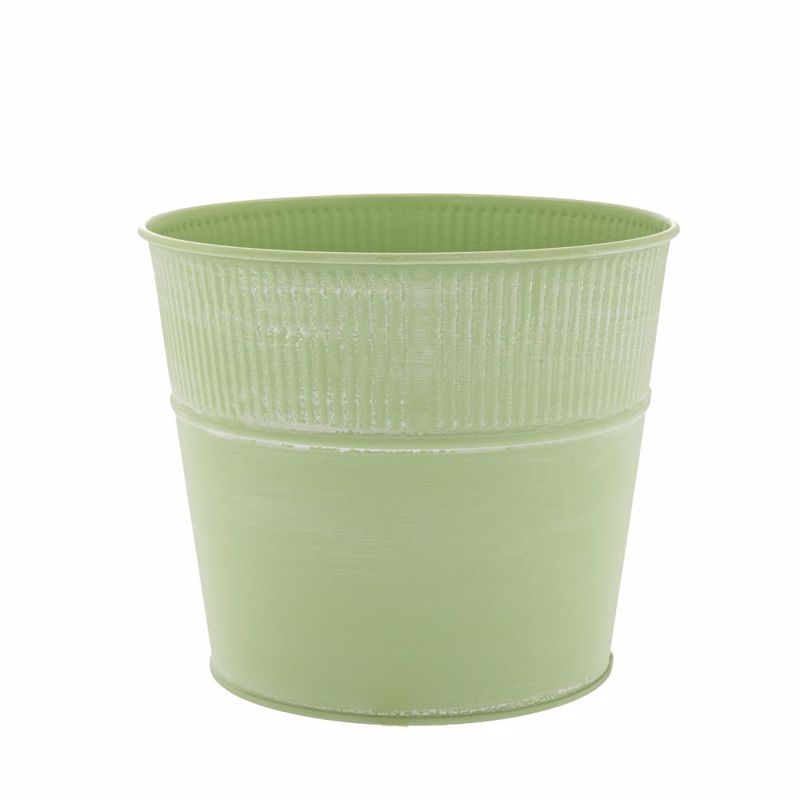 Γλάστρες - Ζαρντινιέρες agiovlasitishome - ΣΗΜΑΝΤΙΚΟ: Σε περίπτωση διαφοράς τιμής από το κατάστημα ισχύει παντα και μόνο η τιμή του καταστήματος Iliadis Πράσινο Μεταλλικό Κουβαδάκι Φ18x16cm 85616